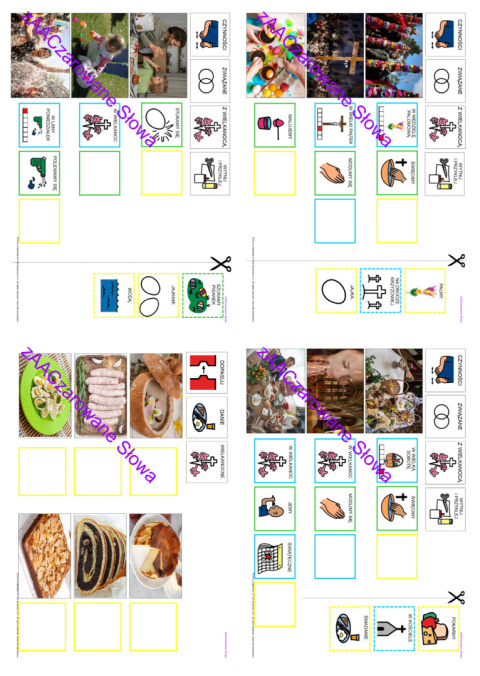 WIELKANOC AAC - CAŁY PAKIET, KARTY PRACY AAC, SYMBOLE PCS