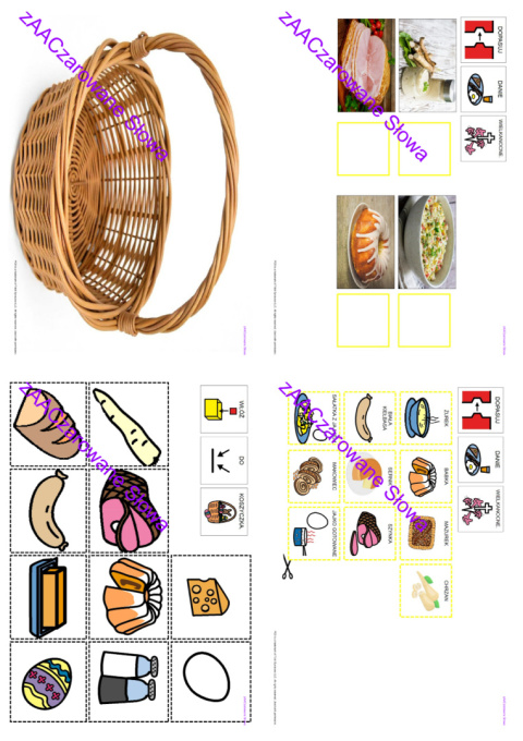 WIELKANOC AAC - CAŁY PAKIET, KARTY PRACY AAC, SYMBOLE PCS