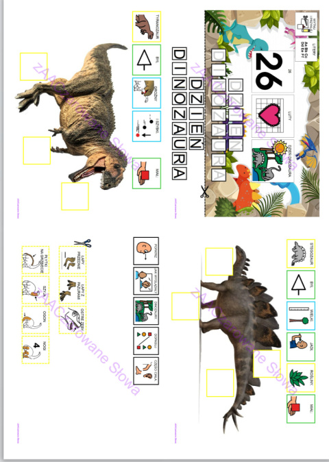 DZIEŃ DINOZAURA - CAŁY PAKIET, SYMBOLE PCS