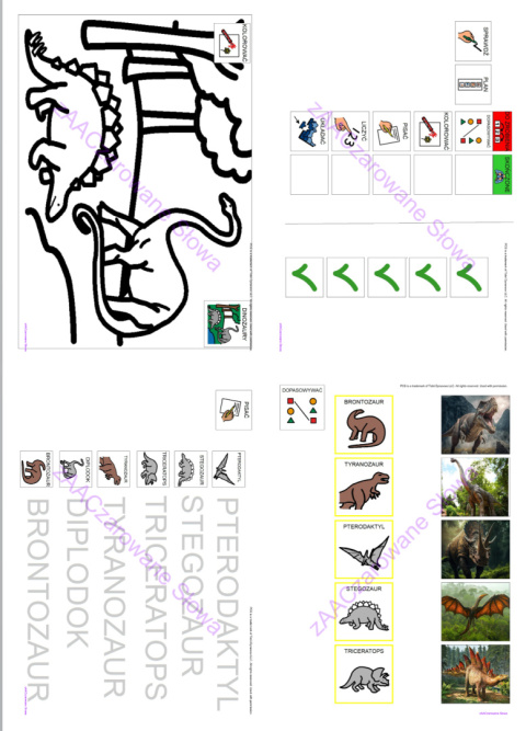 DZIEŃ DINOZAURA - CAŁY PAKIET, SYMBOLE PCS