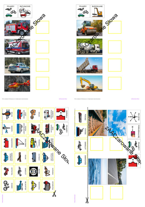 POJAZDY - CAŁY PAKIET AAC, SYMBOLE PCS