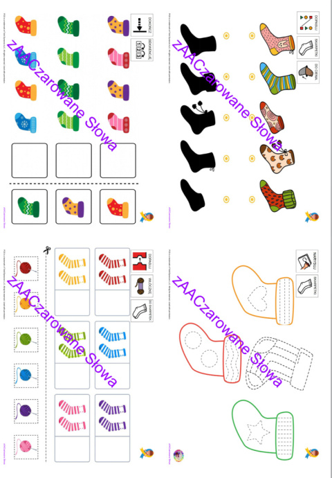 "ŚWIATOWY DZIEŃ OSÓB Z ZESPOŁEM DOWNA" - DZIEŃ KOLOROWEJ SKARPETKI AAC, SYMBOLE PCS