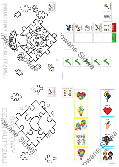 "ŚWIATOWY DZIEŃ ŚWIADOMOŚCI AUTYZMU" - PAKIET AAC, SYMBOLE PCS