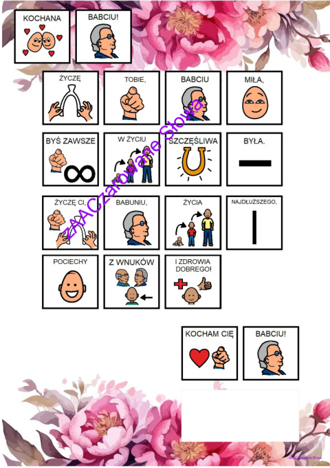 ŻYCZENIA DLA BABCI I DZIADKA- link do pobrania w opisie