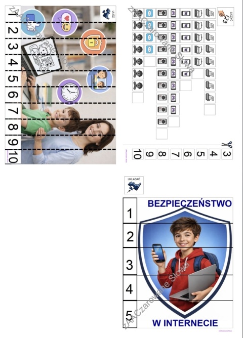 BEZPIECZEŃSTWO W INTERNECIE - CAŁY PAKIET, KARTY PRACY AAC, SYMBOLE PCS