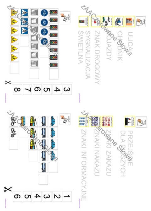BEZPIECZNA DROGA DO SZKOŁY - CAŁY PAKIET, KARTY PRACY AAC, SYMBOLE PCS