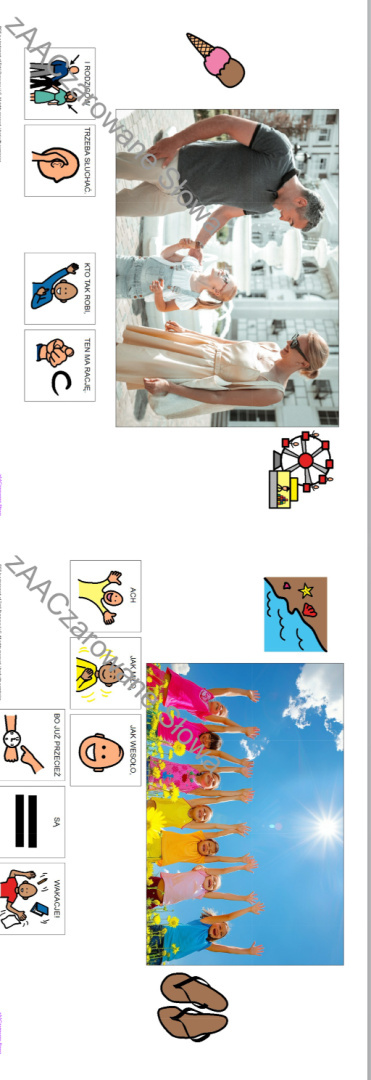 BEZPIECZNE WAKACJE - CAŁY PAKIET, KARTY PRACY AAC, SYMBOLE PCS