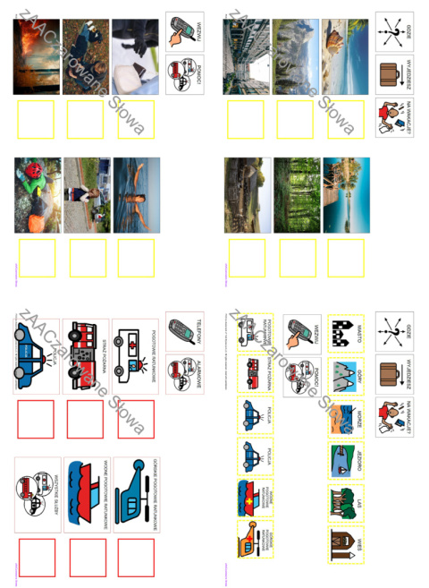 BEZPIECZNE WAKACJE - CAŁY PAKIET, KARTY PRACY AAC, SYMBOLE PCS