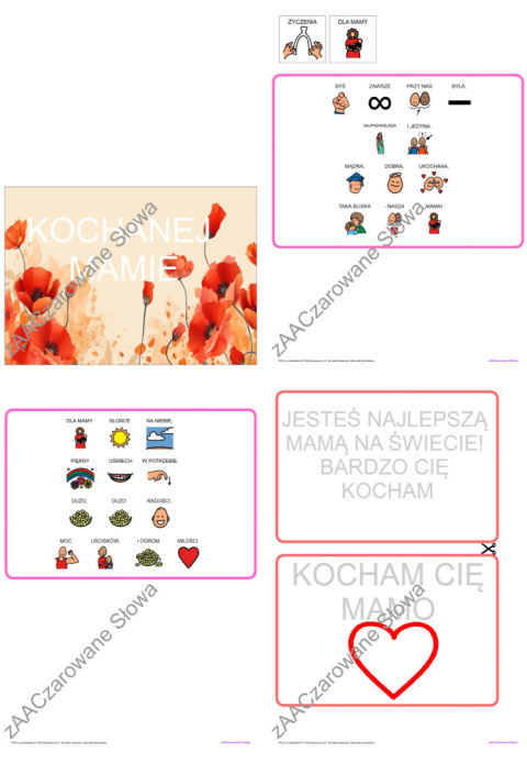 DZIEŃ MATKI - CAŁY PAKIET AAC, KARTY PRACY, SYMBOLE PCS