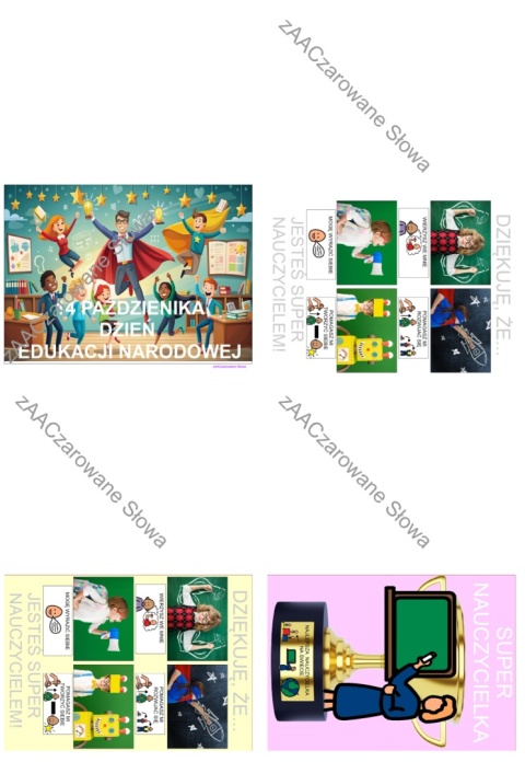 DZIEŃ NAUCZYCIELA- CAŁY PAKIET, SYMBOLE PCS, KARTY PRACY AAC