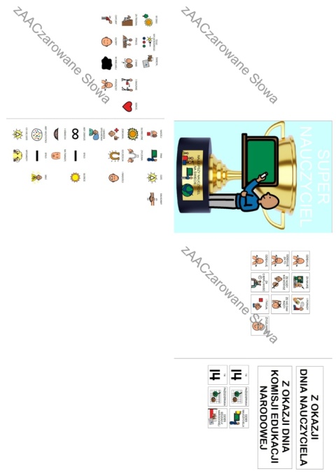 DZIEŃ NAUCZYCIELA- CAŁY PAKIET, SYMBOLE PCS, KARTY PRACY AAC