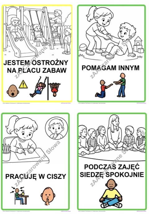 "KODEKS GRUPY PRZEDSZKOLNEJ" - ZASADY ZACHOWANIA AAC, SYMBOLE PCS