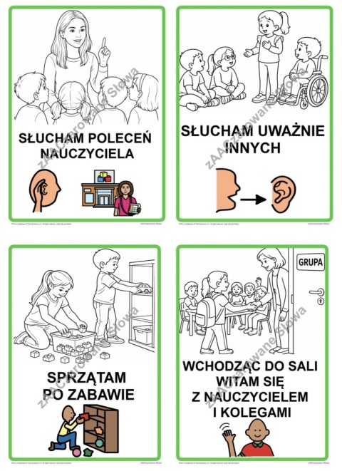 "KODEKS GRUPY PRZEDSZKOLNEJ" - ZASADY ZACHOWANIA AAC, SYMBOLE PCS
