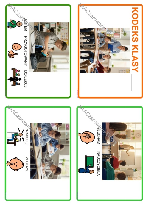 "KODEKS KLASOWY" - ZASADY ZACHOWANIA AAC, SYMBOLE PCS