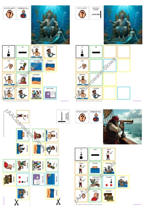MORSKA PRZYGODA - CAŁY PAKIET, KARTY PRACY AAC, SYMBOLE PCS