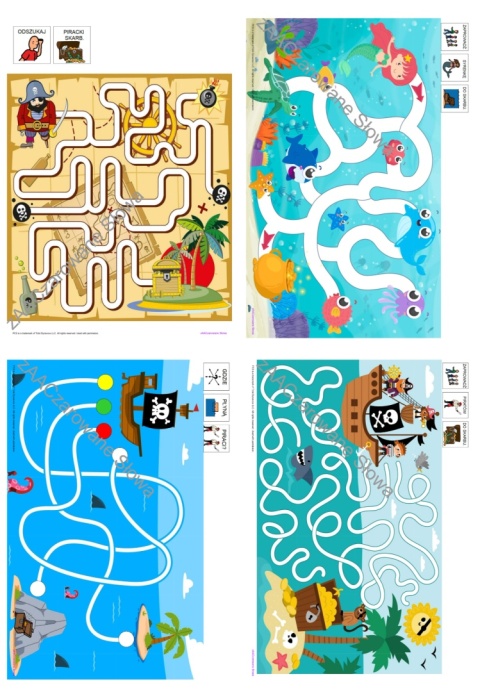 MORSKA PRZYGODA - CAŁY PAKIET, KARTY PRACY AAC, SYMBOLE PCS