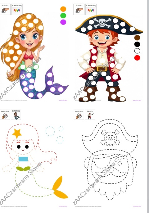 MORSKA PRZYGODA - CAŁY PAKIET, KARTY PRACY AAC, SYMBOLE PCS