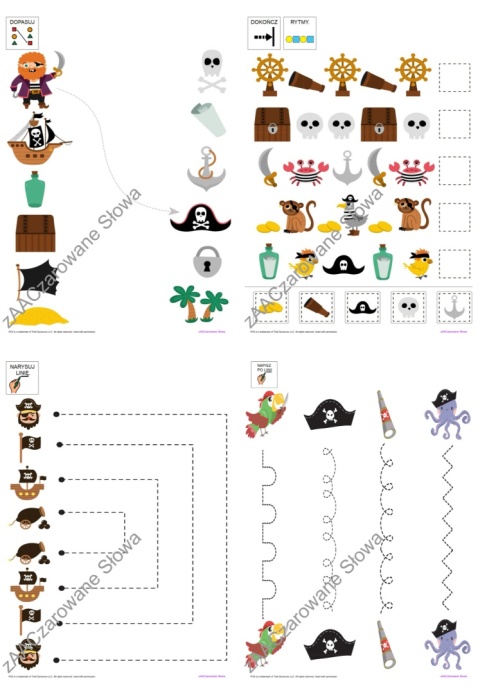 MORSKA PRZYGODA - CAŁY PAKIET, KARTY PRACY AAC, SYMBOLE PCS