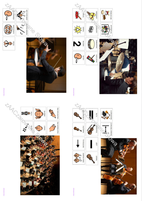 MUZYKA WOKÓŁ NAS - CAŁY PAKIET, KARTY PRACY AAC, SYMBOLE PCS