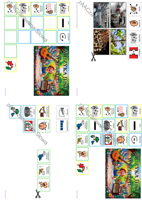 MUZYKA WOKÓŁ NAS - CAŁY PAKIET, KARTY PRACY AAC, SYMBOLE PCS