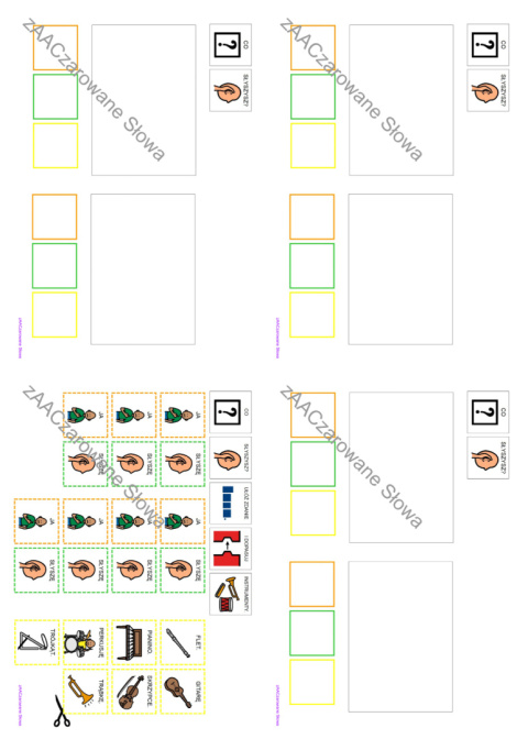 MUZYKA WOKÓŁ NAS - CAŁY PAKIET, KARTY PRACY AAC, SYMBOLE PCS