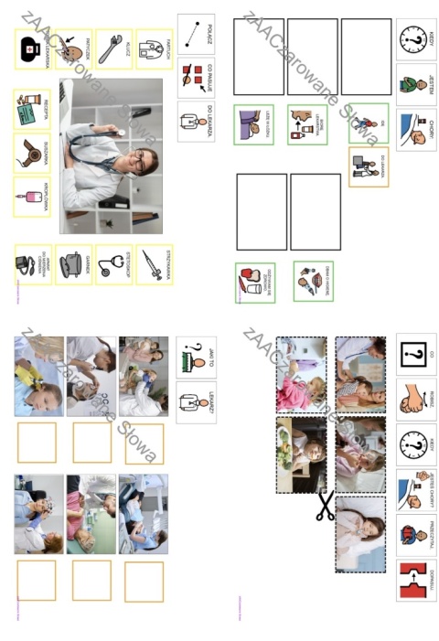 U LEKARZA - CAŁY PAKIET, KARTY PRACY AAC, SYMBOLE PCS