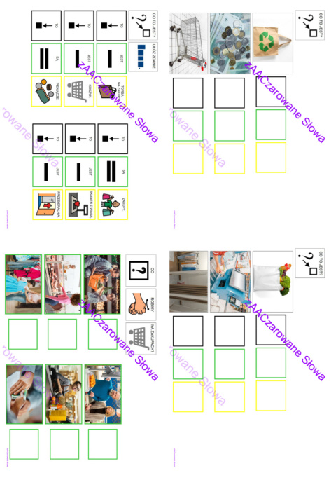 W SKLEPIE - CAŁY PAKIET, KARTY PRACY AAC