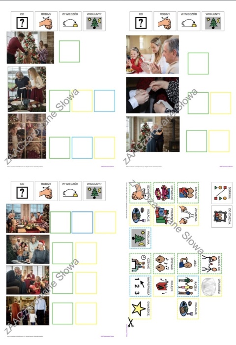 WIGILIA AAC - CAŁY PAKIET, KARTY PRACY AAC, SYMBOLE PCS