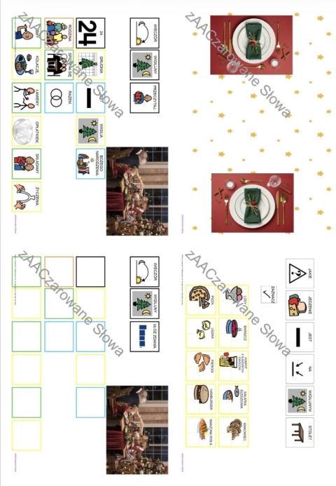 WIGILIA AAC - CAŁY PAKIET, KARTY PRACY AAC, SYMBOLE PCS