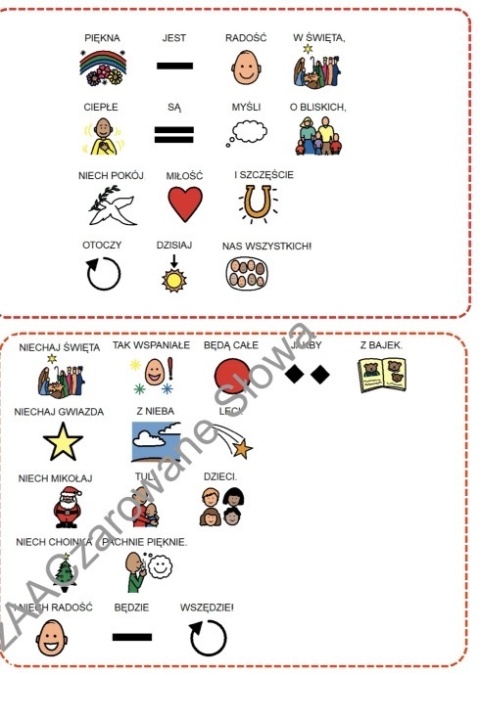 WIGILIA AAC - CAŁY PAKIET, KARTY PRACY AAC, SYMBOLE PCS