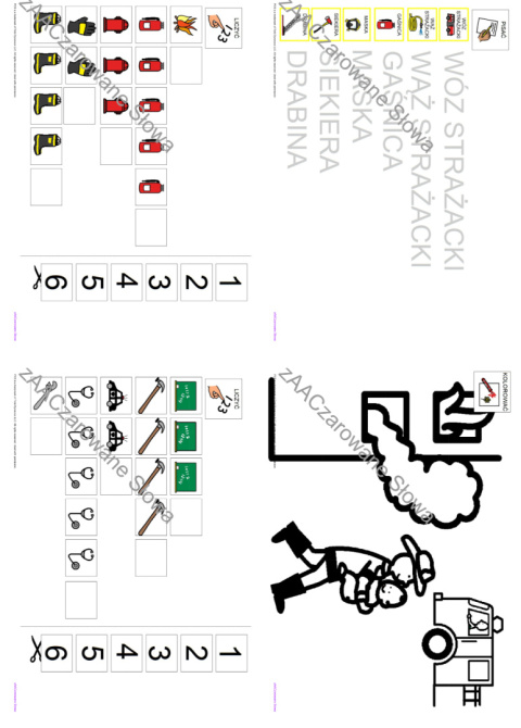 ZAWODY /DZIEŃ STRAŻAKA- CAŁY PAKIET, KARTY PRACY AAC, SYMBOLE PCS