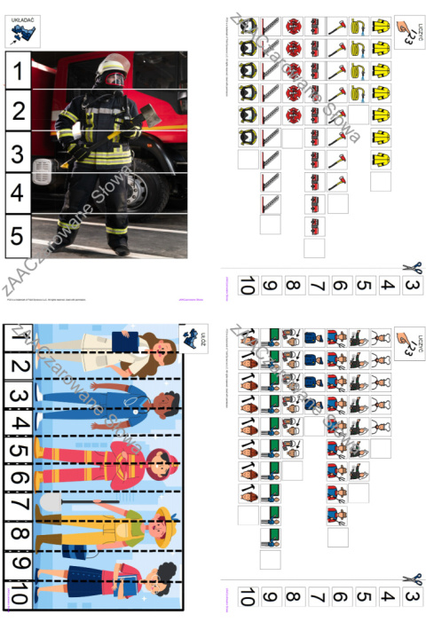 ZAWODY /DZIEŃ STRAŻAKA- CAŁY PAKIET, KARTY PRACY AAC, SYMBOLE PCS