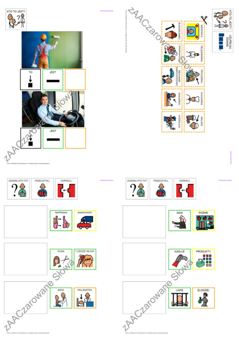 ZAWODY /DZIEŃ STRAŻAKA- CAŁY PAKIET, KARTY PRACY AAC, SYMBOLE PCS